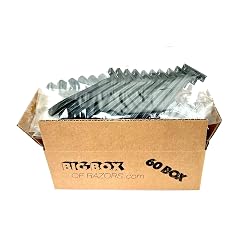 60 Box of Bullet Blades Black Razor Blades Disposable Stainless Steel Hospitality Quality Shavers High End Twin Blade