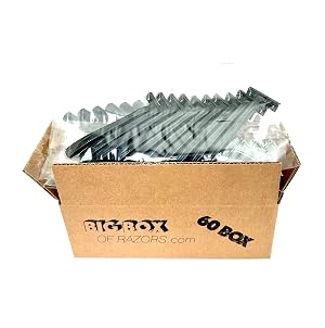 60 Box of Bullet Blades Black Razor Blades Disposable Stainless Steel Hospitality Quality Shavers High End Twin Blade
