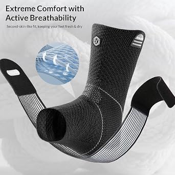 ZOELION Ankle Support Brace with X-Strap for Sprains & Plantar Fasciitis