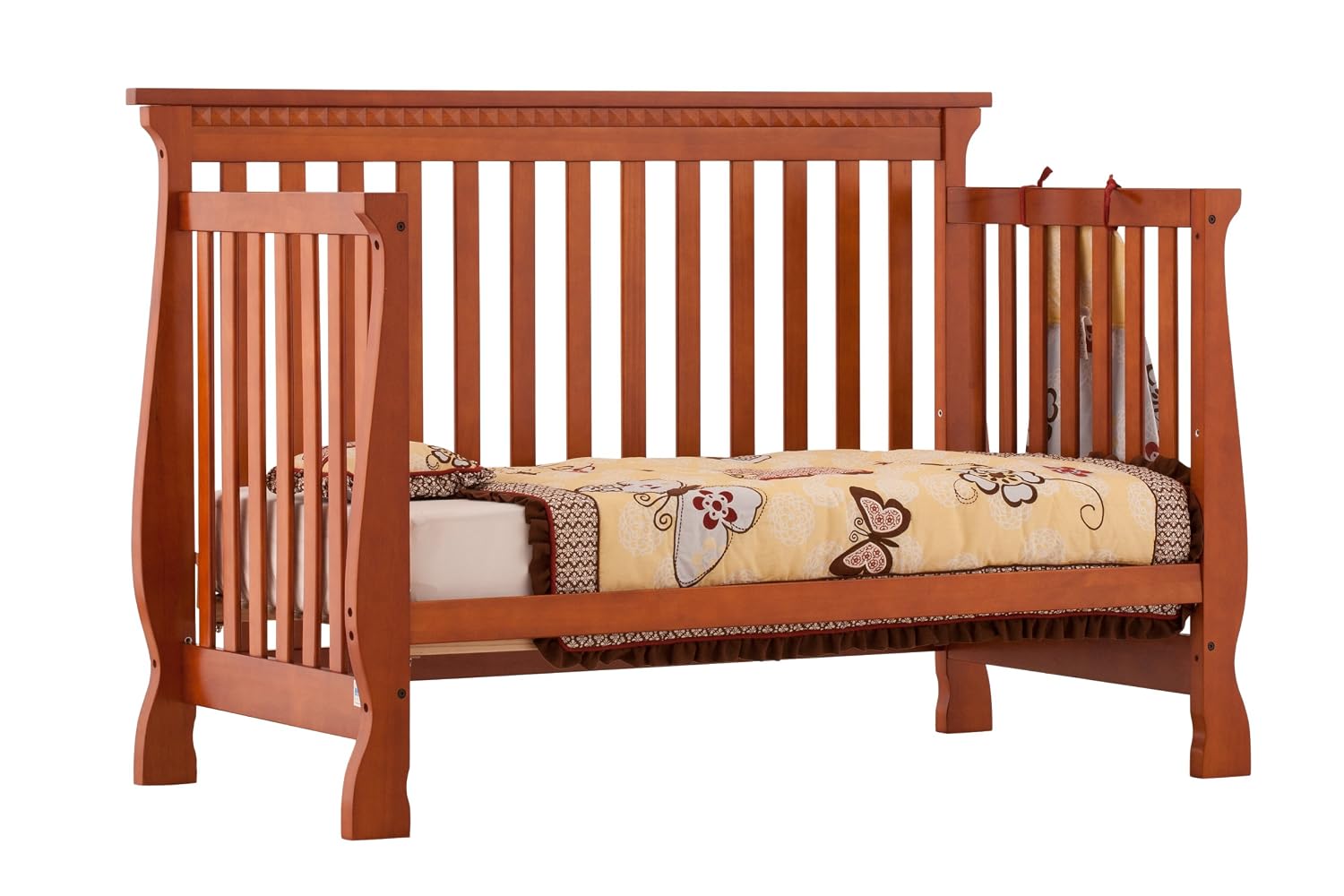 Storkcraft Venetian 4-in-1 Fixed Side Convertible Crib, Cognac