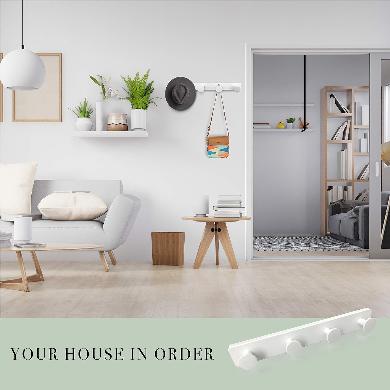 Bijela boja i dizajn vješalice za kapute