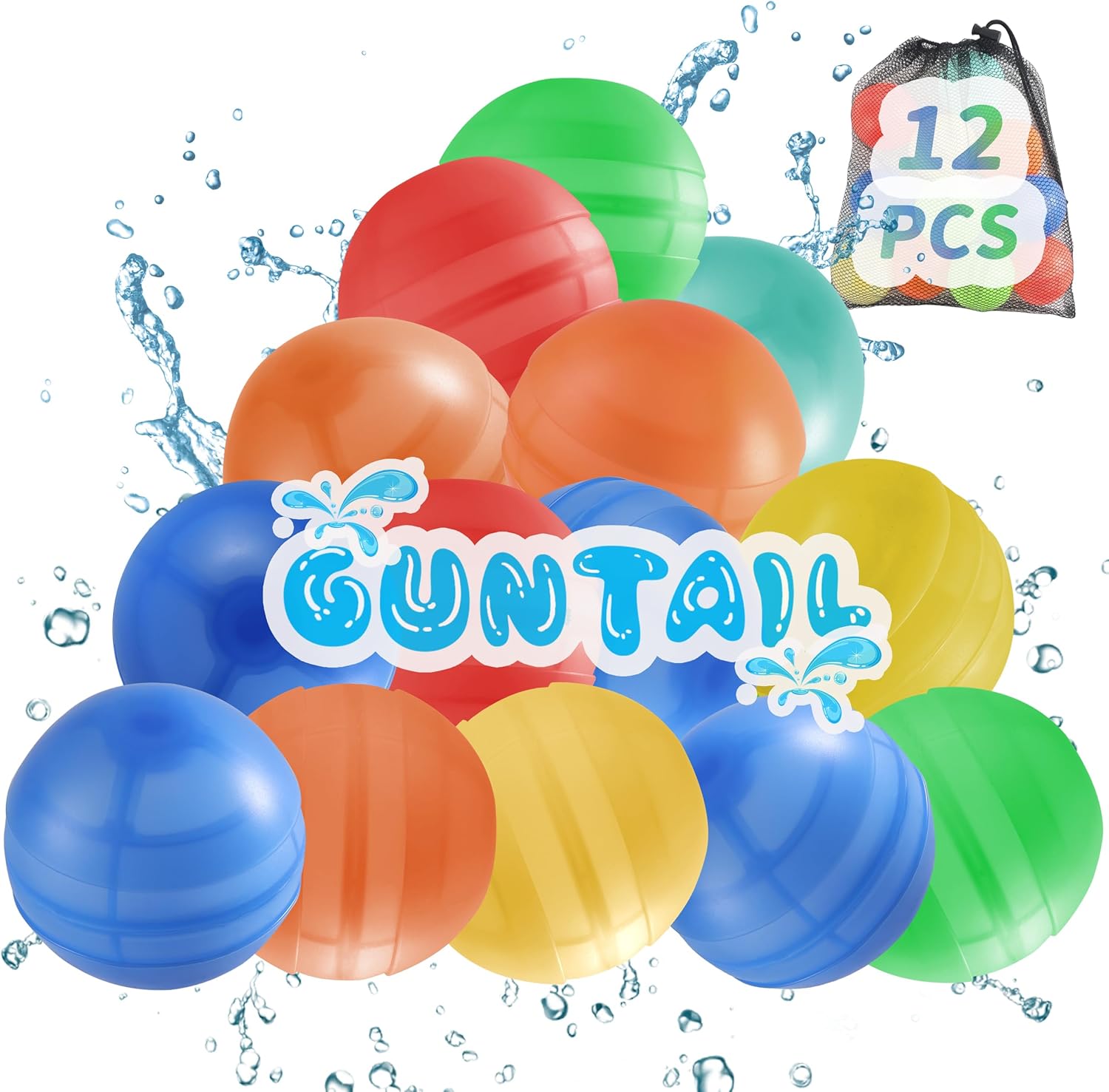 16Pcs Reusable Water Balloons,Quick-Fill Water Bombs,Silicone Water Balls For Kids Aged 3-12,Outdoor Water Ball Fights,Summer Party Supplies For Swimming Pools, Beaches,Yards Outdoor Games