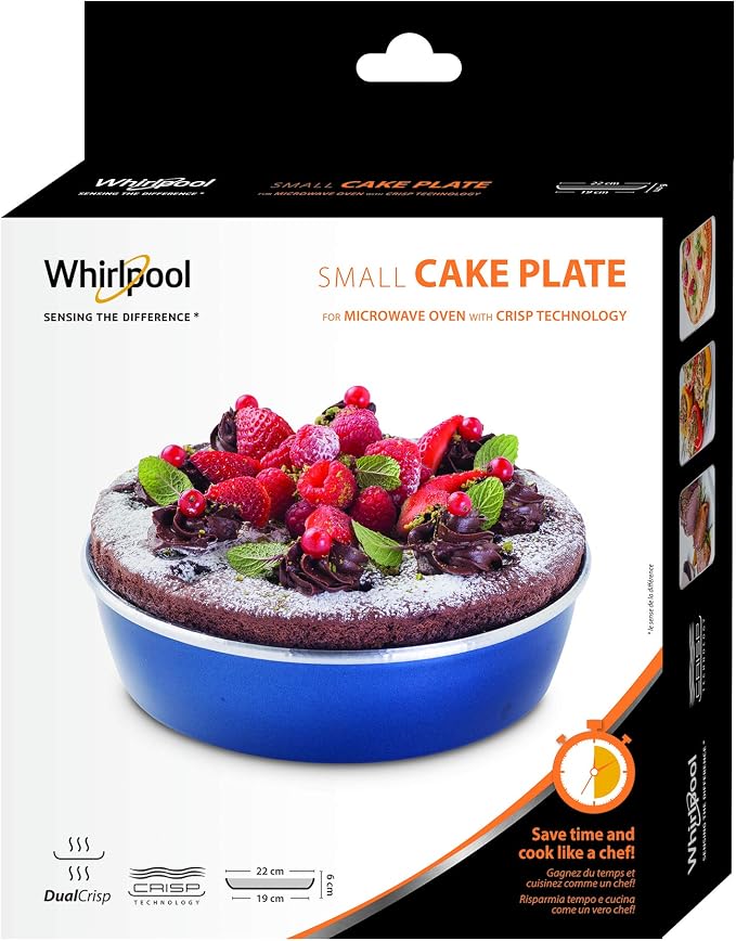 Moule à Manqué Crisp Whirlpool - Diamètre 19cm - Anti-adhésif - Pour Micro-ondes Avec Fonction Crisp