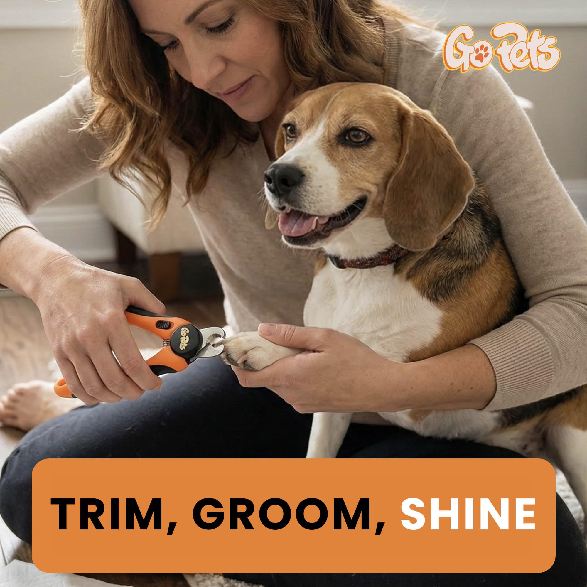 GoPets Cortauñas para Mascotas Grande Naranja