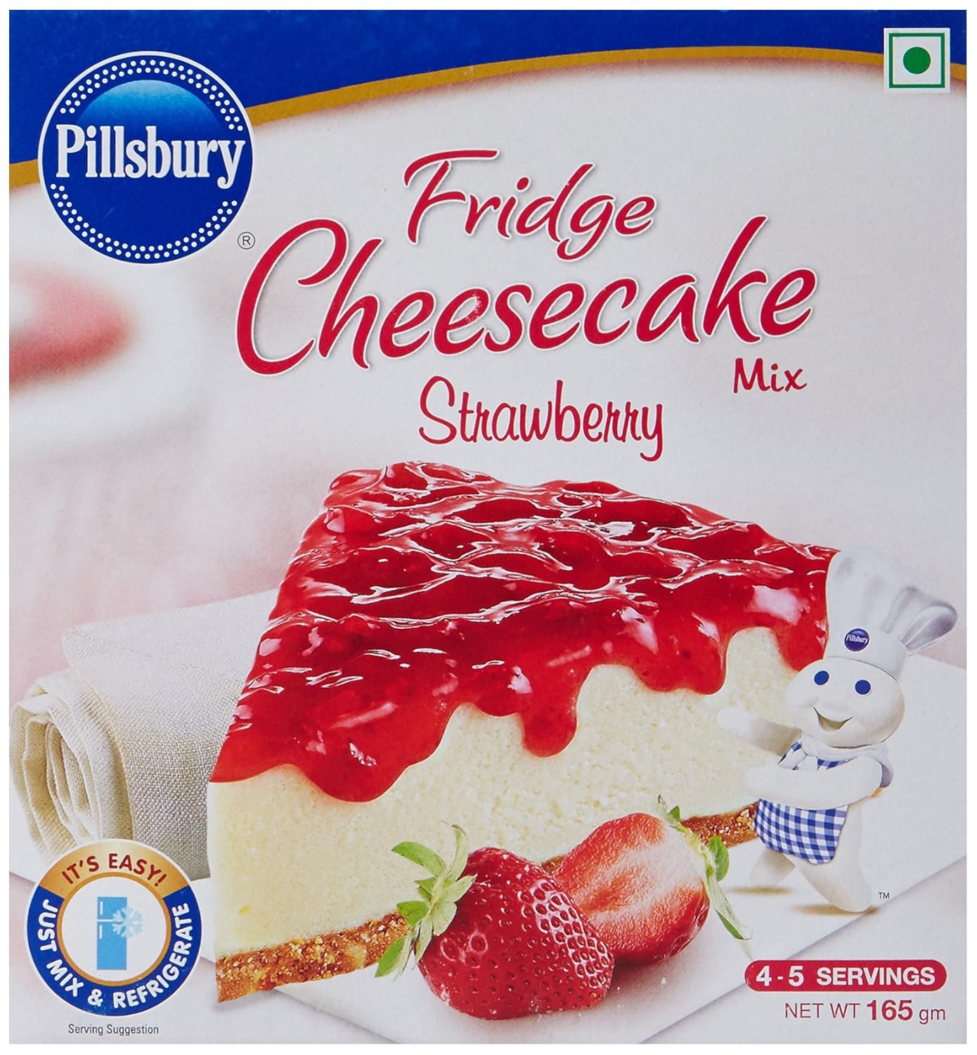 Pillsbury Fridge Cheesecake Mix, Strawberry, 165g Amazon.in Grocery & Gourmet Foods