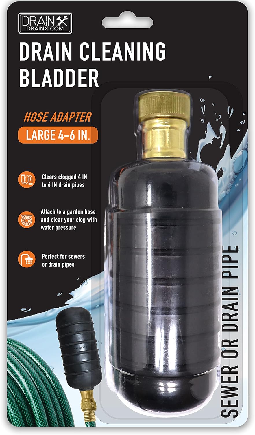 Buy DrainX Hydro Pressure Drain Cleaning Bladder Fits 4" to 6" Drain