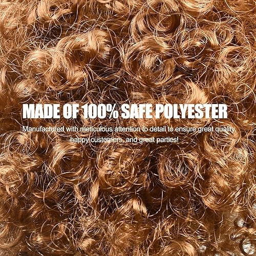 Miniatura 7 de Peluca afro unisex corta y esponjosa, para mujeres y hombres, rizada, discoteca, hippie, para disfraz, cosplay, Halloween, fiesta de Navidad (6