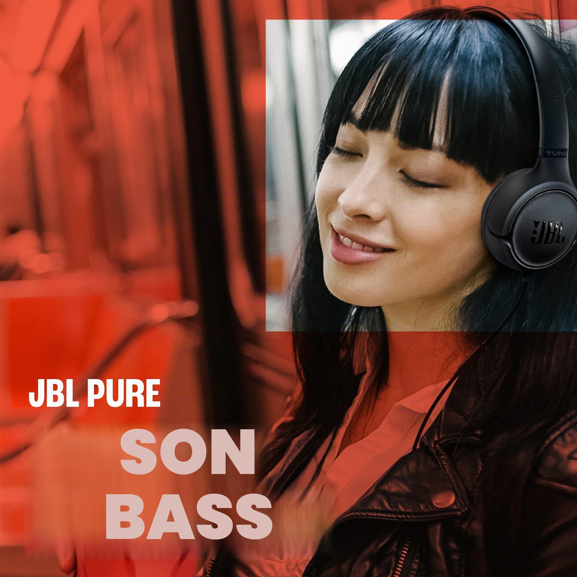 JBL Tune 530, Casque Filaire Supra-auriculaire Confortable avec Micro, Son JBL Pure Bass, préréglages EQ, Design Pliable et câble Anti-nœuds, Noir
