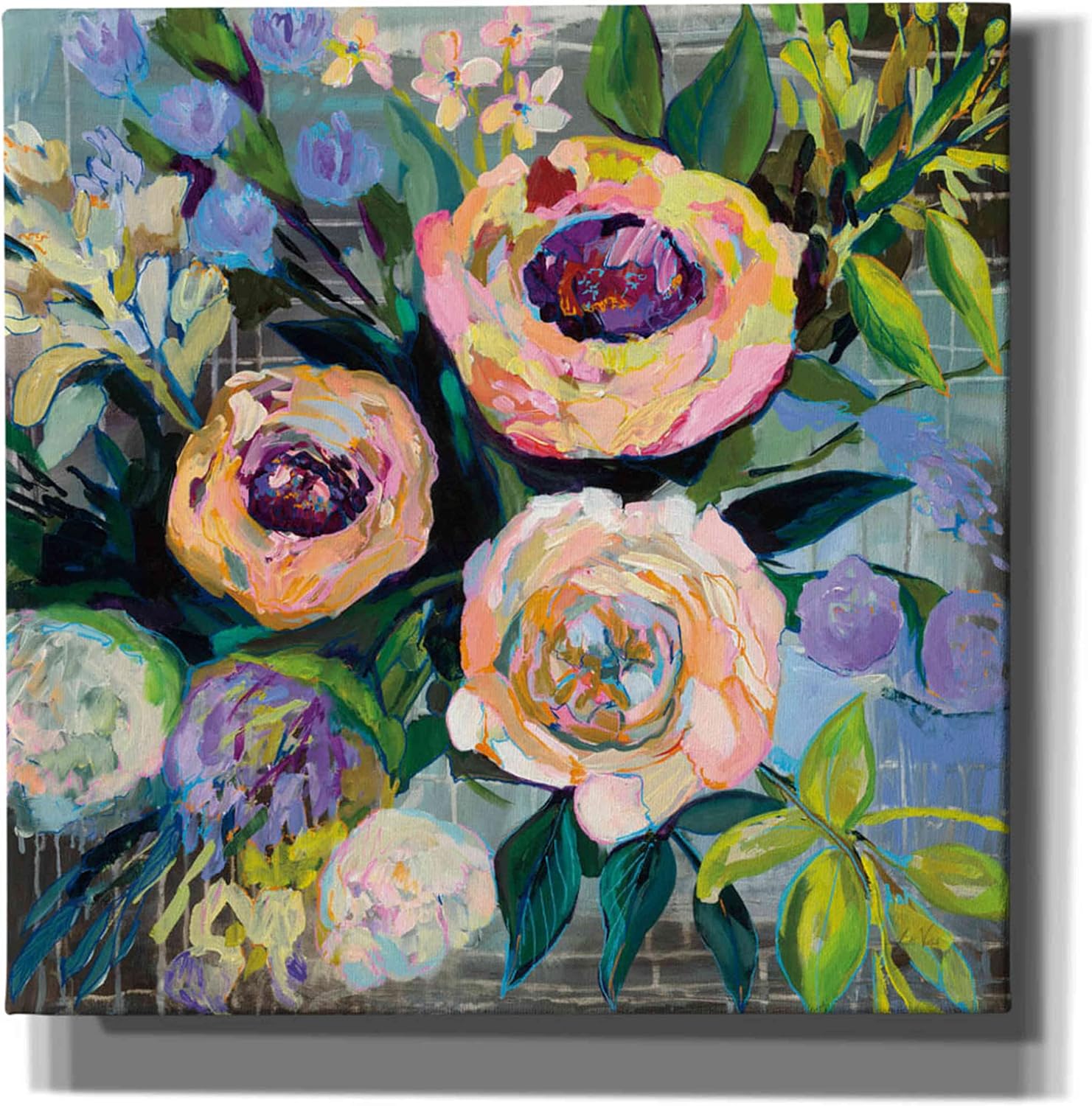 Epic Graffiti 'Dreamy' by Jeanette Vertentes, Canvas Wall Art, 12"x12"