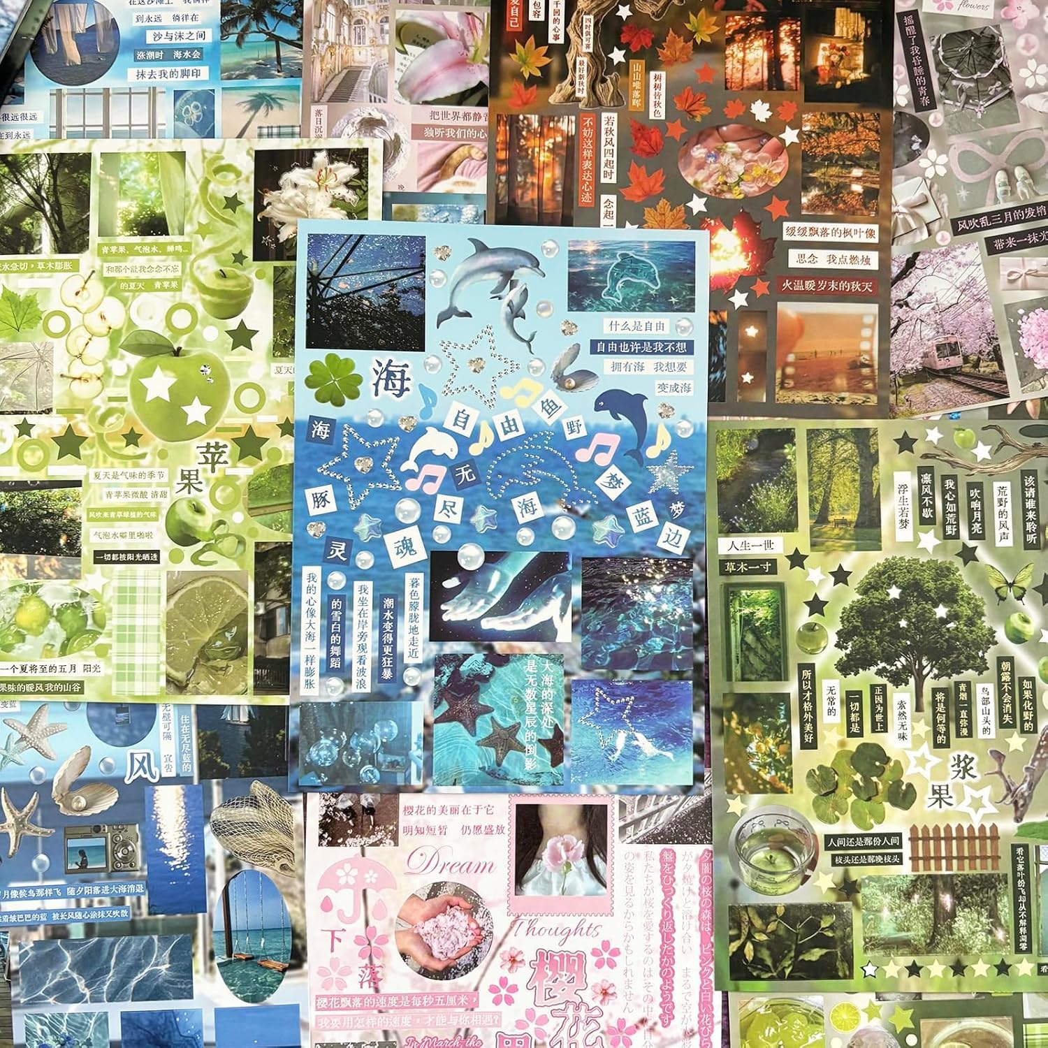 Japanese Stickers for Journaling Supplies, Nature Japanese Stickers Book image 5