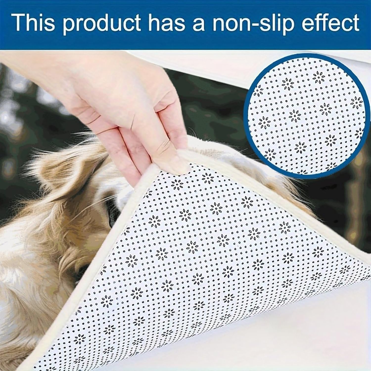 Funny Golden Retriever Kitchen Mats with 2PCS Non-Slip Washable,Kitchen Rug Heavy Duty Durable, Floor Mats for Kitchen,Office,Sink,Laundry