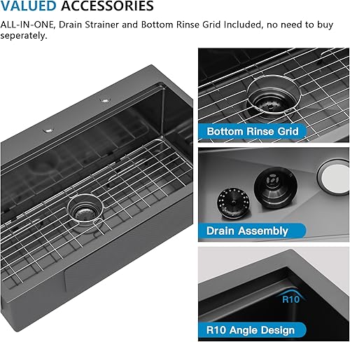 Vista 29 de Fregadero de estación de trabajo para exteriores de 21 x 20 pulgadas, fregadero de preparación de barra de acero inoxidable 304 calibre 16 con tapa