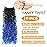 Aksice 10 Inch 8 Packs Yanky Twist Crochet Hair for Women Pre-looped Mini Twist Hair Bohemian Passion Twist Crochet Hair Boho Crochet Braids Synthetic (1B/blue)