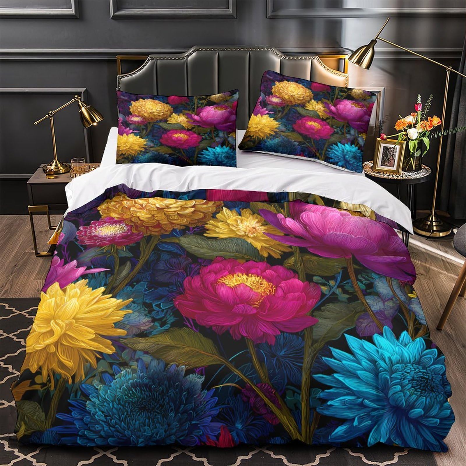 Housse de couette microfibre hypoallergénique avec fermeture éclair 140x200