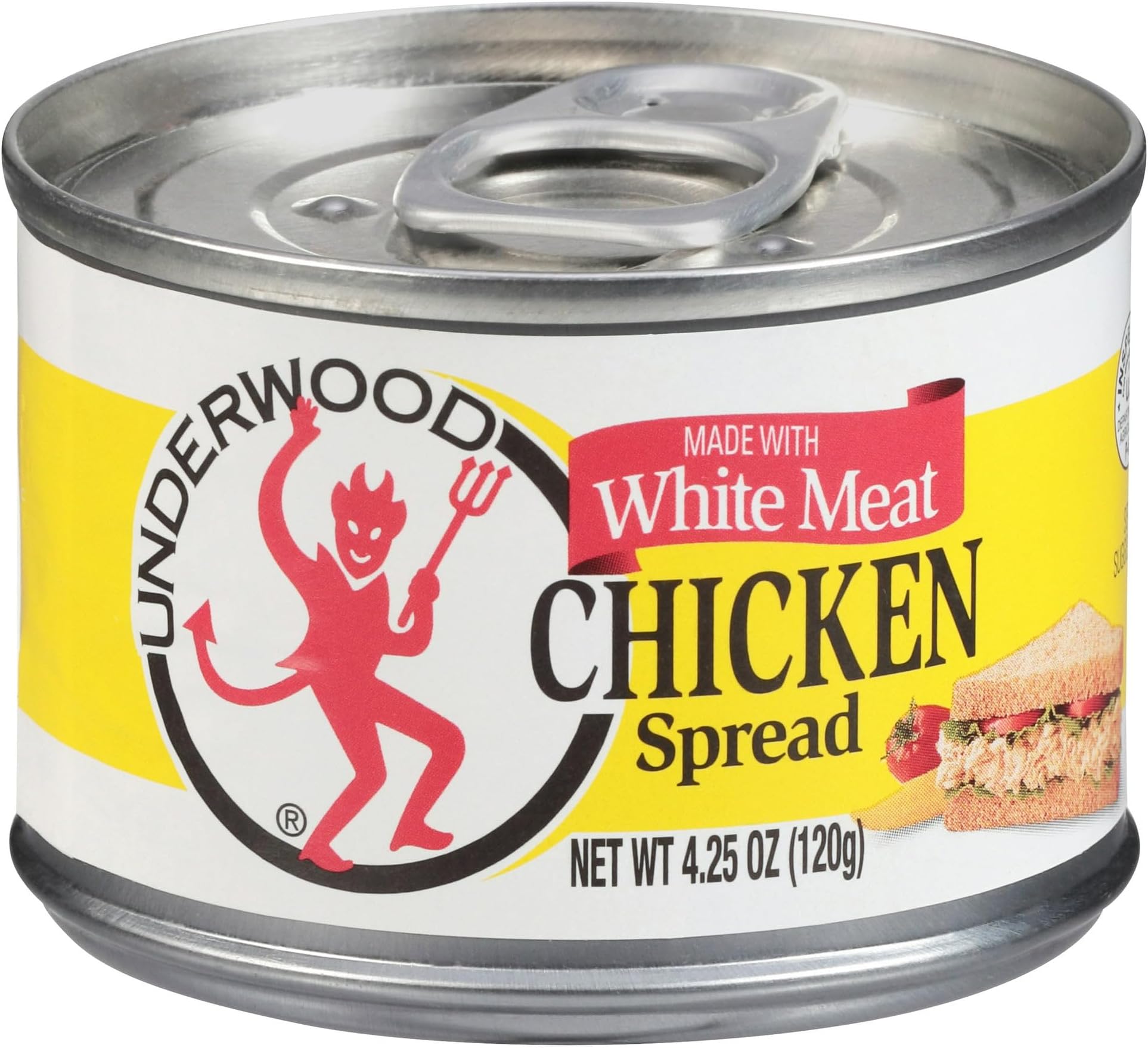 Underwood White Meat Chicken Spread, 4.25 oz Cans (Pack of 6)