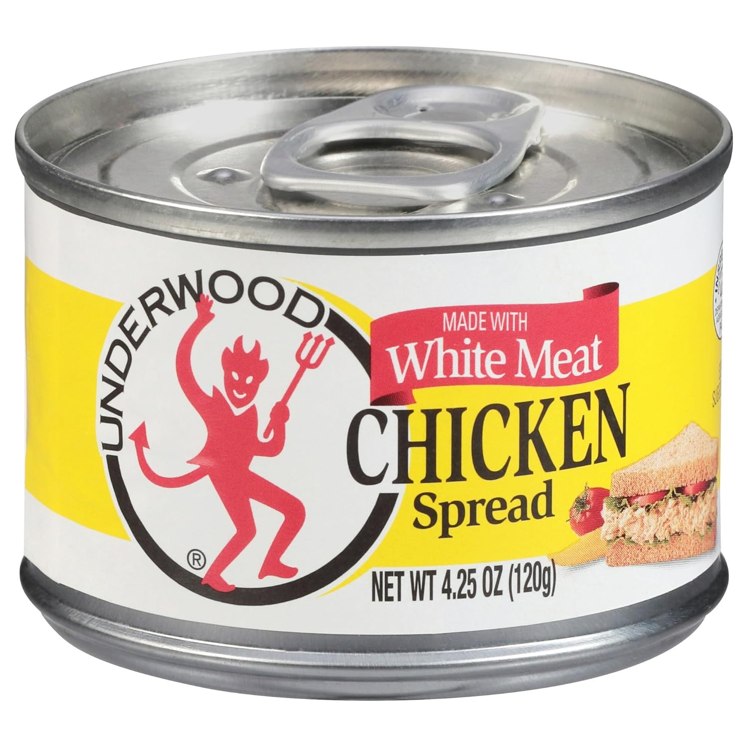 Underwood White Meat Chicken Spread, 4.25oz Cans (Pack of 6)