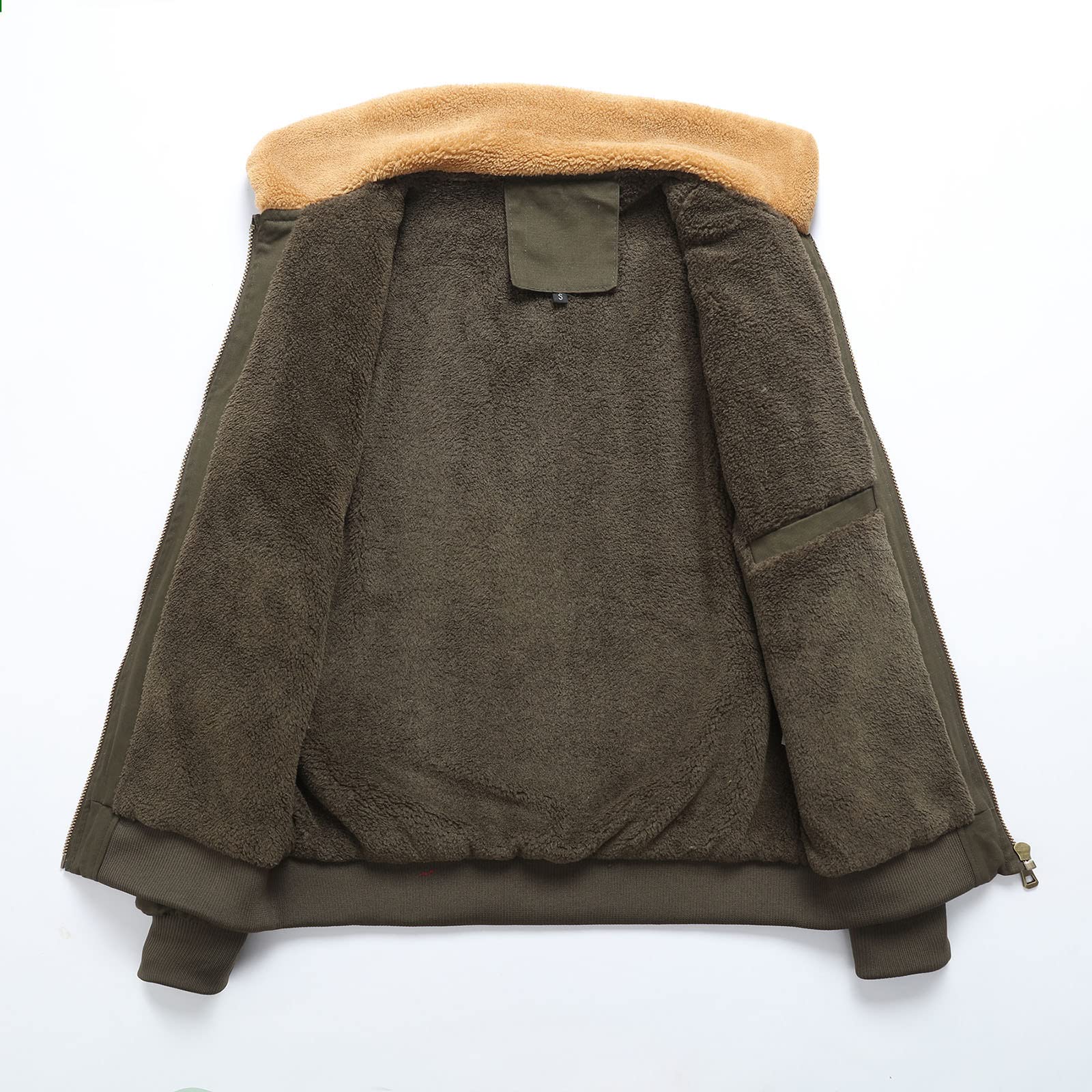 Generisch Sweatshirt Jacke - Wintermode für Herren, einfarbig, Fleece, mit Reißverschluss
