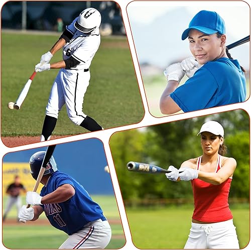 Vista 19 de HANDLANDY Guantes de bateo de béisbol para adultos y jóvenes, guantes de bateo de sóftbol transpirables para hombres, niños y niñas