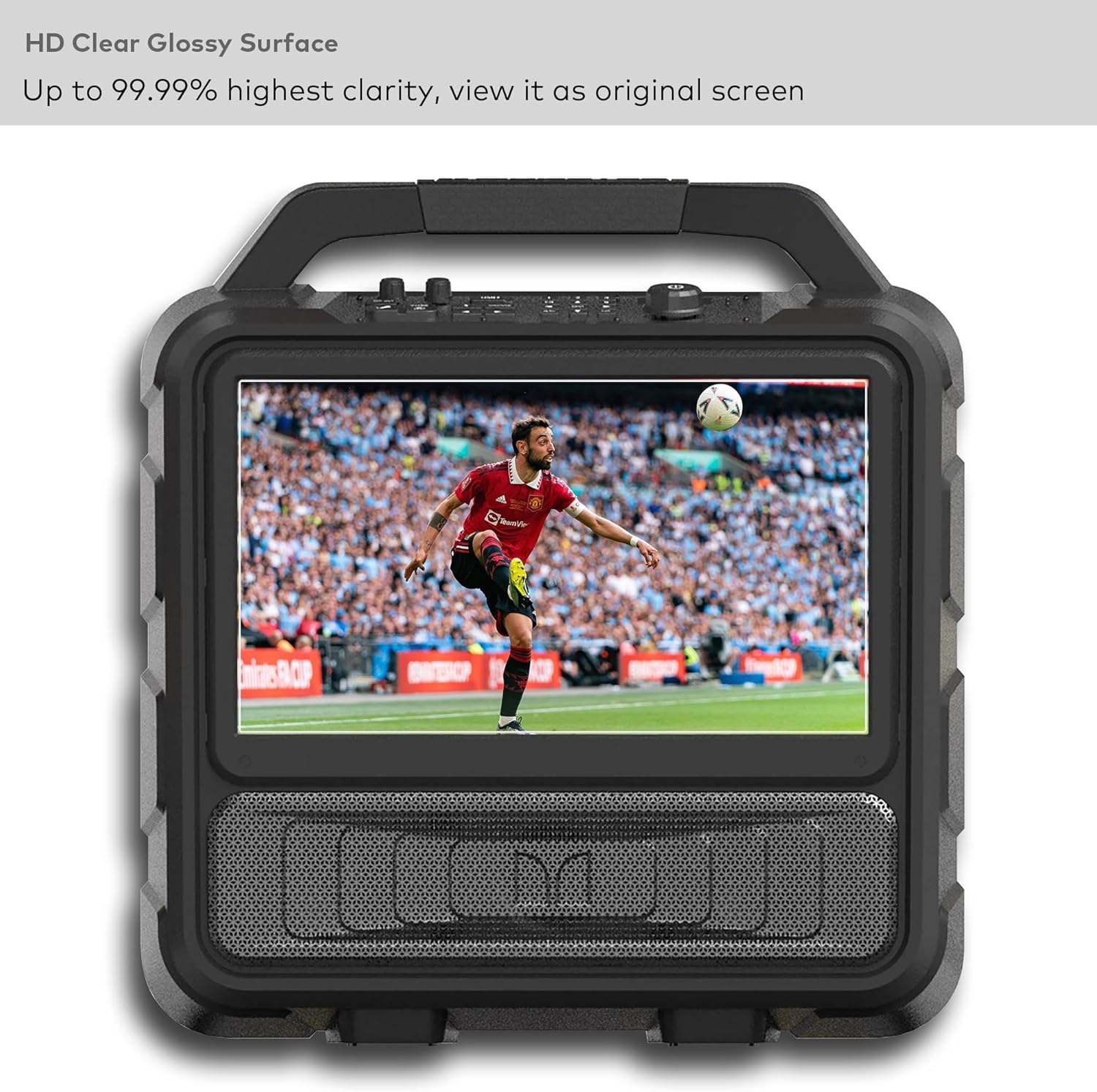 Premium Tempered Glass Screen Protector designed for Monster Vision Portable TV Entertainment System 15.6" Display Touchscreen 9H Anti Scratch (HD Clear)