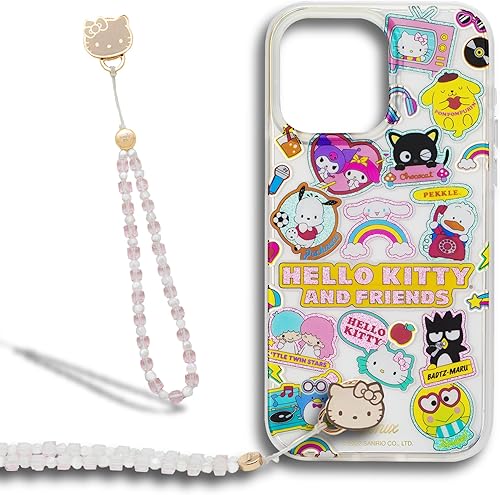 Sonix x Sanrio - Funda + pulsera adhesiva para teléfono con cuentas (Hello Kitty Rosa) para iPhone 15 Pro Max | Calcomanías de Hello Kitty y sus