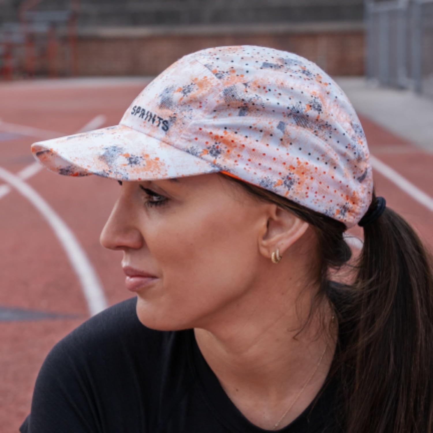 Sprints Race Day Performance HyperG Racing Cap | The Lightweight, Quick Dry, Running, Sport Hat, One Size, Unisex (Setting Sun Evaporated Ventilation)