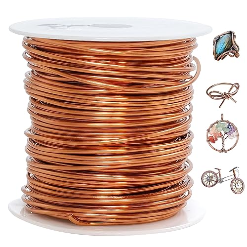 Alambres de cobre resistentes al deslustre de 65.6 pies, alambre de cobre para electrocultura en jardinería, alambre de cobre de calibre 16, cables