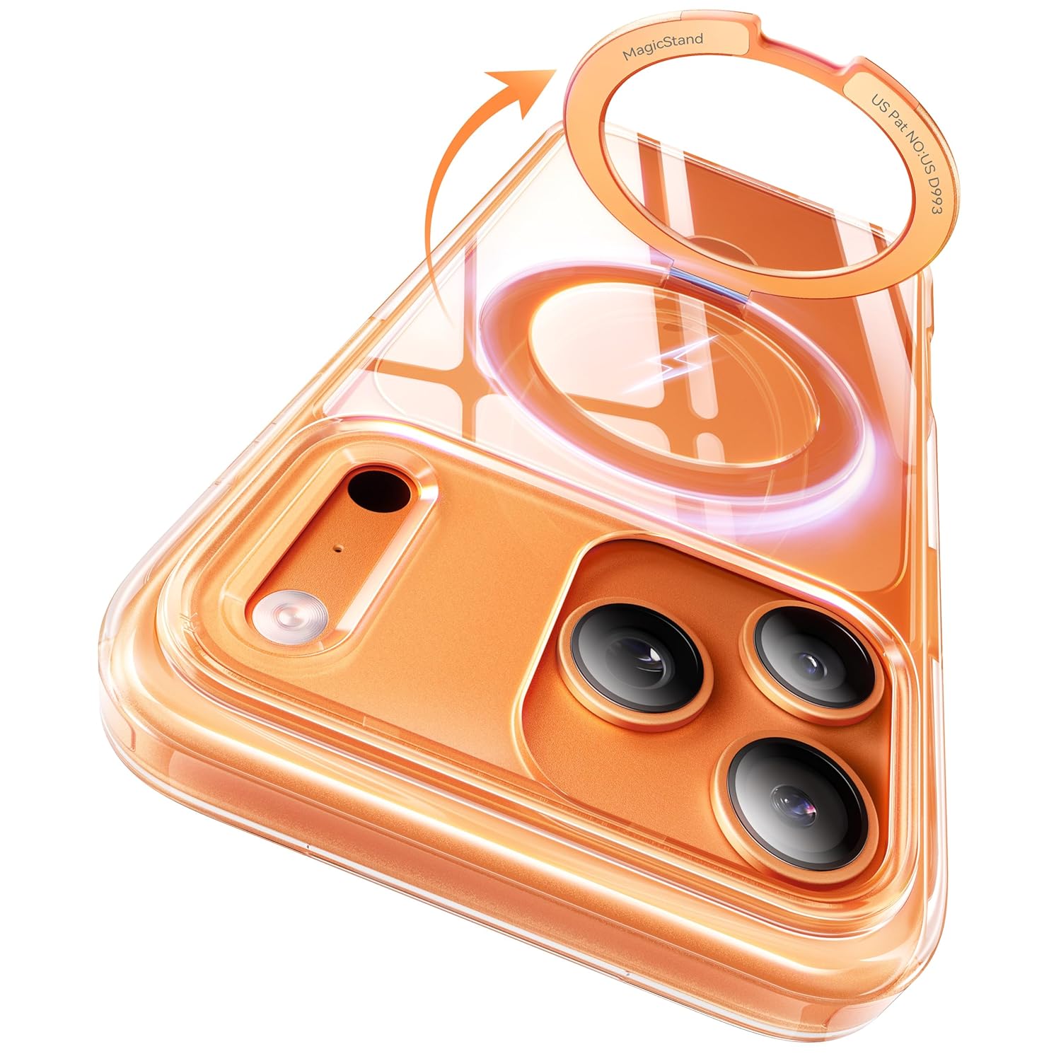 CASEKOO Official Cosmic Orange for iPhone 17 Pro Max Case with Ultra Magnetic Stand Fit for MagSafe 17FT