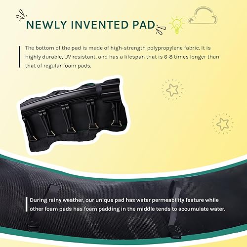 Miniatura 6 de SkyBound Trampolín sin Resortes de 14 PIES 12 PIES 10 PIES 8 PIES 6 PIES para Niños y Adultos - Trampolines Recreativos con Revestimiento