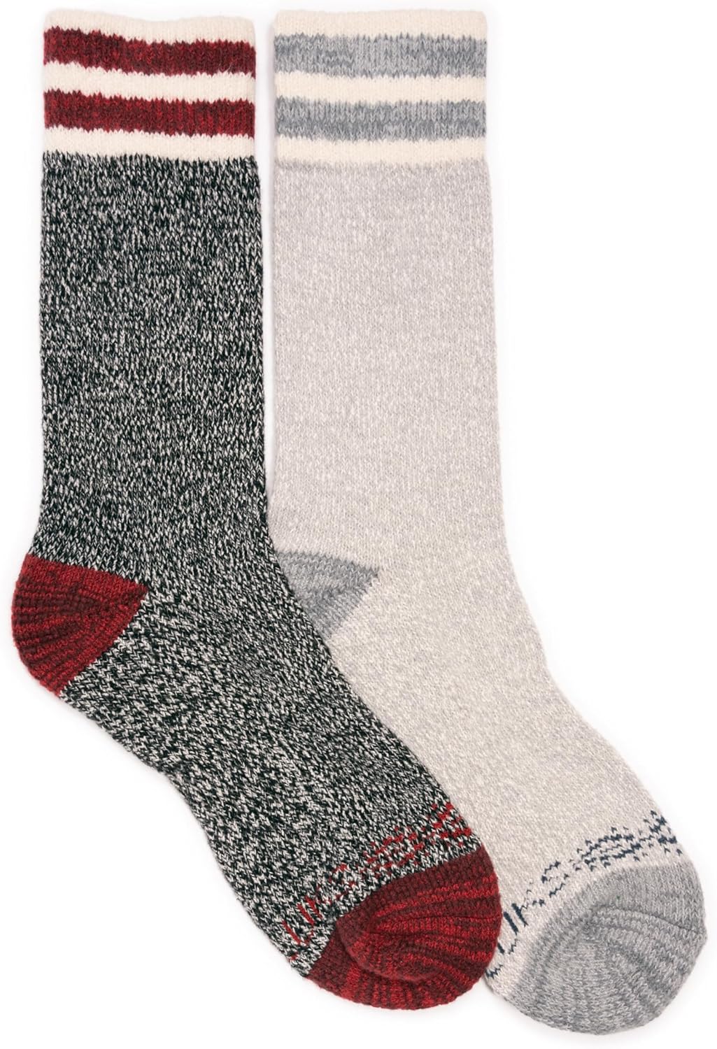 MUK LUKS Women's Dream Step Cozy Crew Sock 2 Pack, Multi, OS