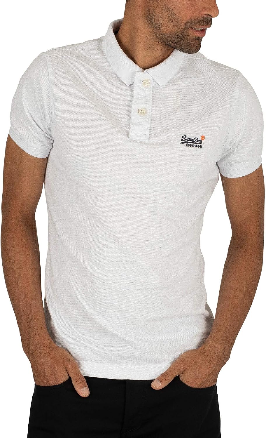 Superdry Mens Organic Cotton Classic Pique Polo Shirt, Slim Fit