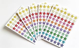 1620 Rainbow Holographic Star Stickers, 6 Colors, 0.6 Inch Reward Stickers for Kids, Teachers, Classroom Supplies, Incentive Charts, Planners, Crafts, School, Behavior Reward Labels Neatova