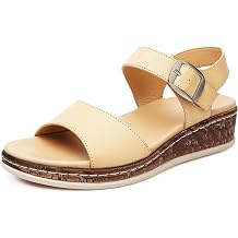 DimaiGlobal Womens Flat Sandals Arch Support Open Toe Walking Shoes Comfort Dressy Casual Low Wedge Summer Shoes