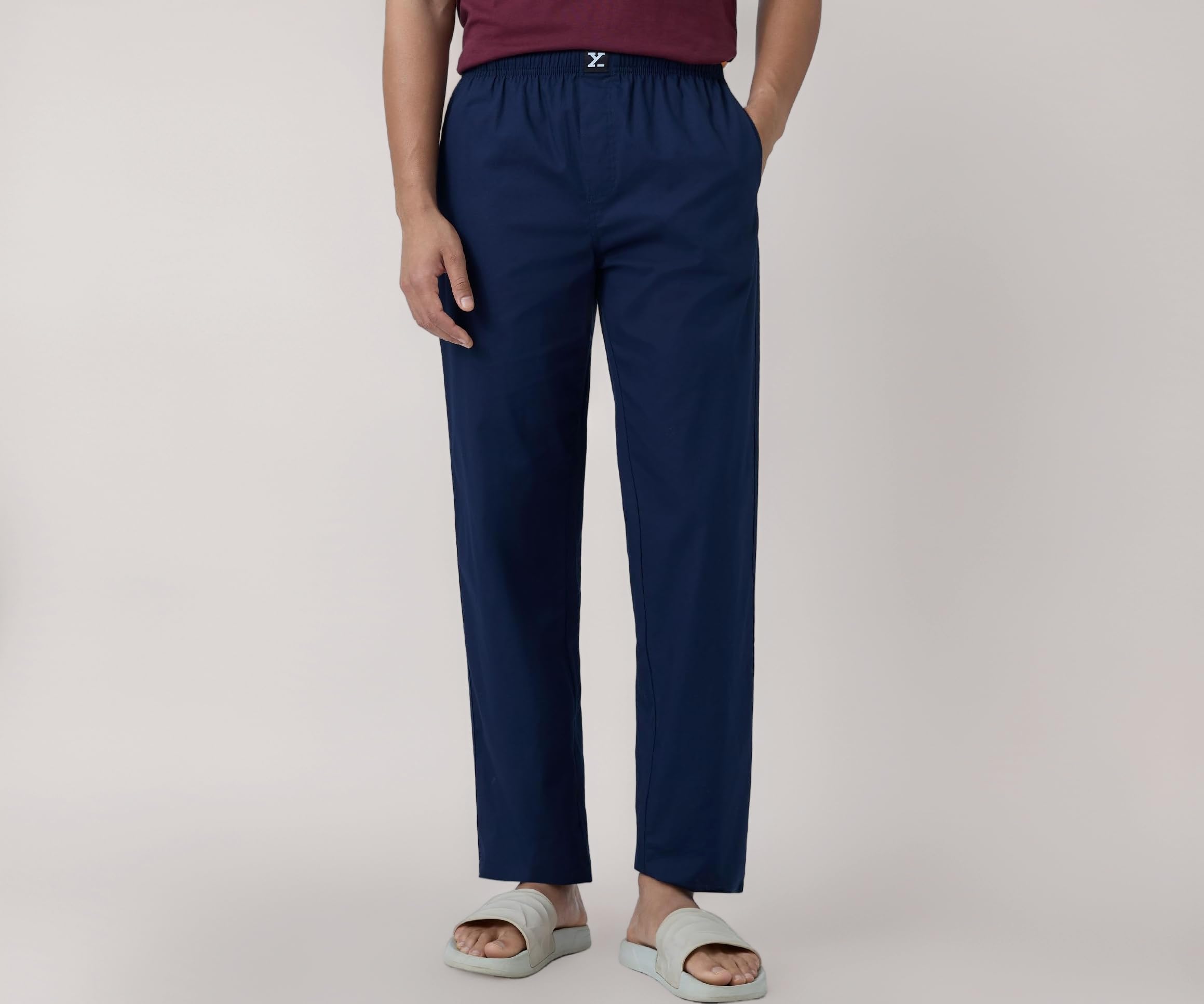 XYXX Men's Pace Super Combed Cotton Regular Fit Solid Pyjamas | Dual Pockets, Ultra Light, Comfortable Lounge Pants for Men
