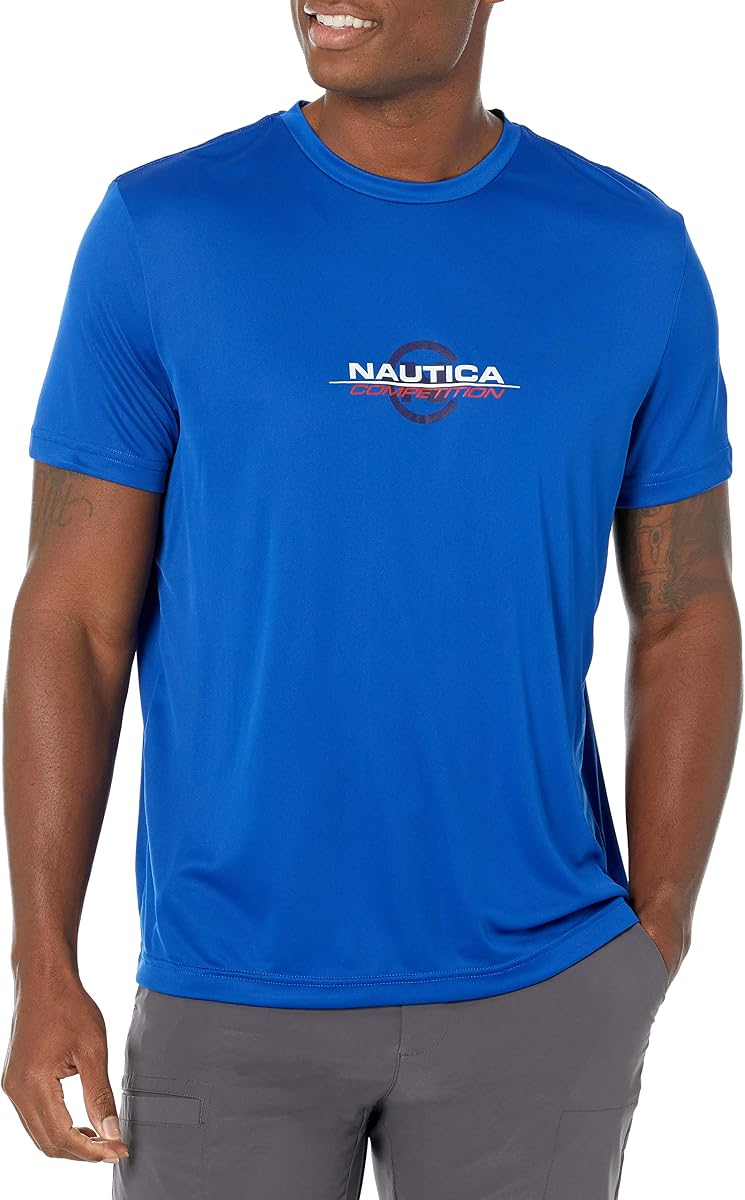 Nautica Camiseta de cuello redondo para hombre Nautica Competition fabricada de forma sostenible