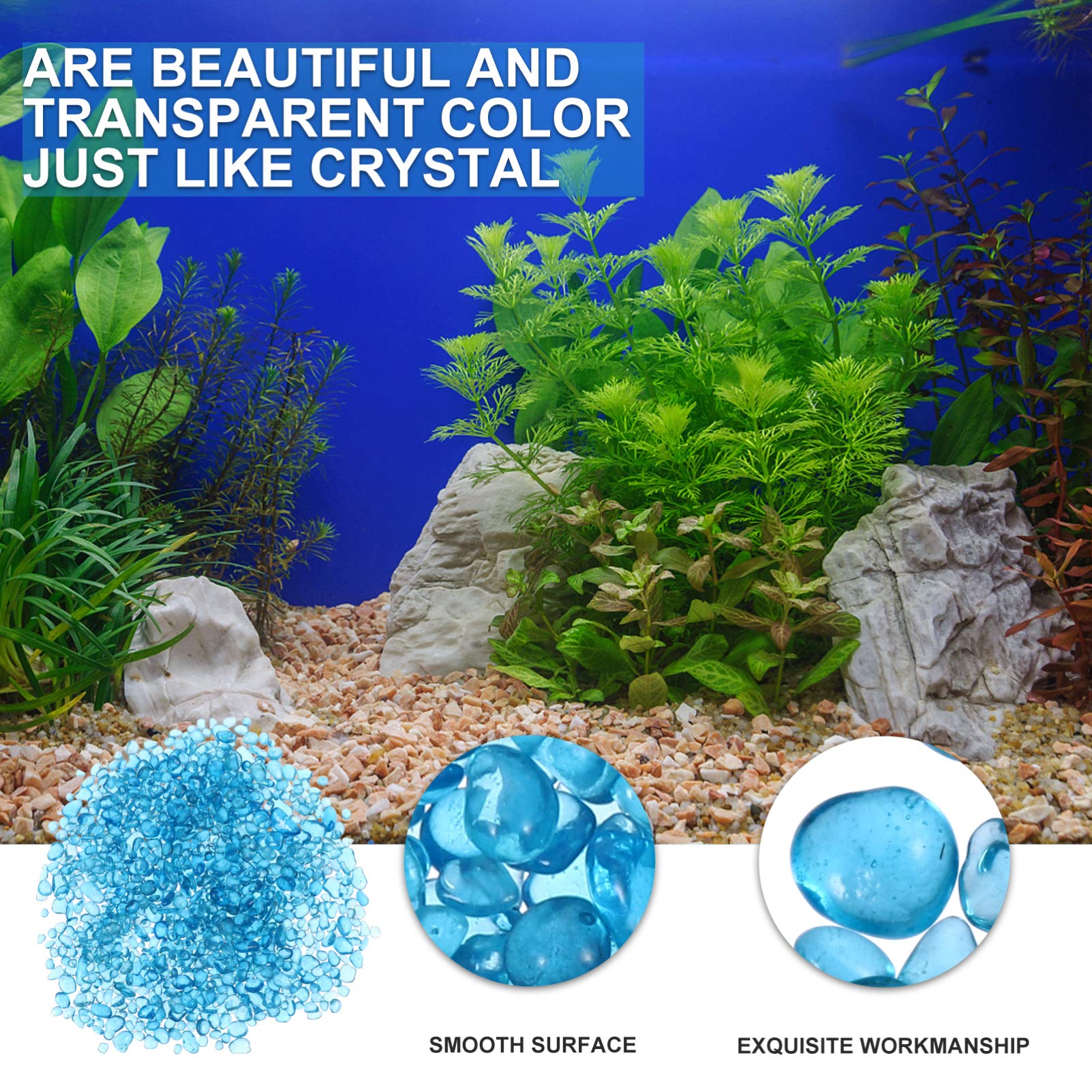 POPETPOP Gravier pour aquarium - Pierre décorative pour aquarium - Pierre de sable décorative