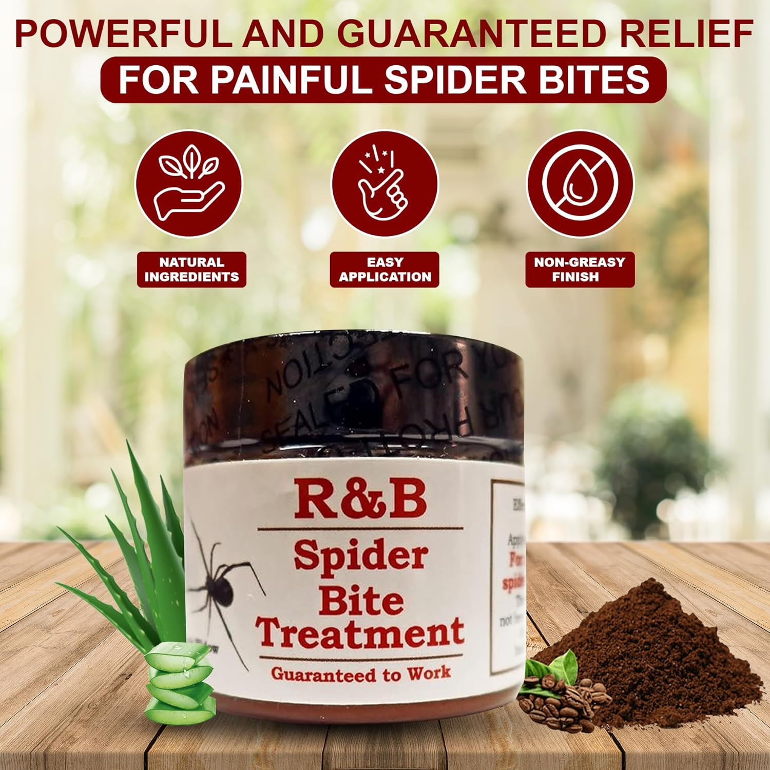 R&B Natural Spider Bite Treatment Effective for Brown Recluse, Black Widow, and Other Insect Bites | 3oz Balm