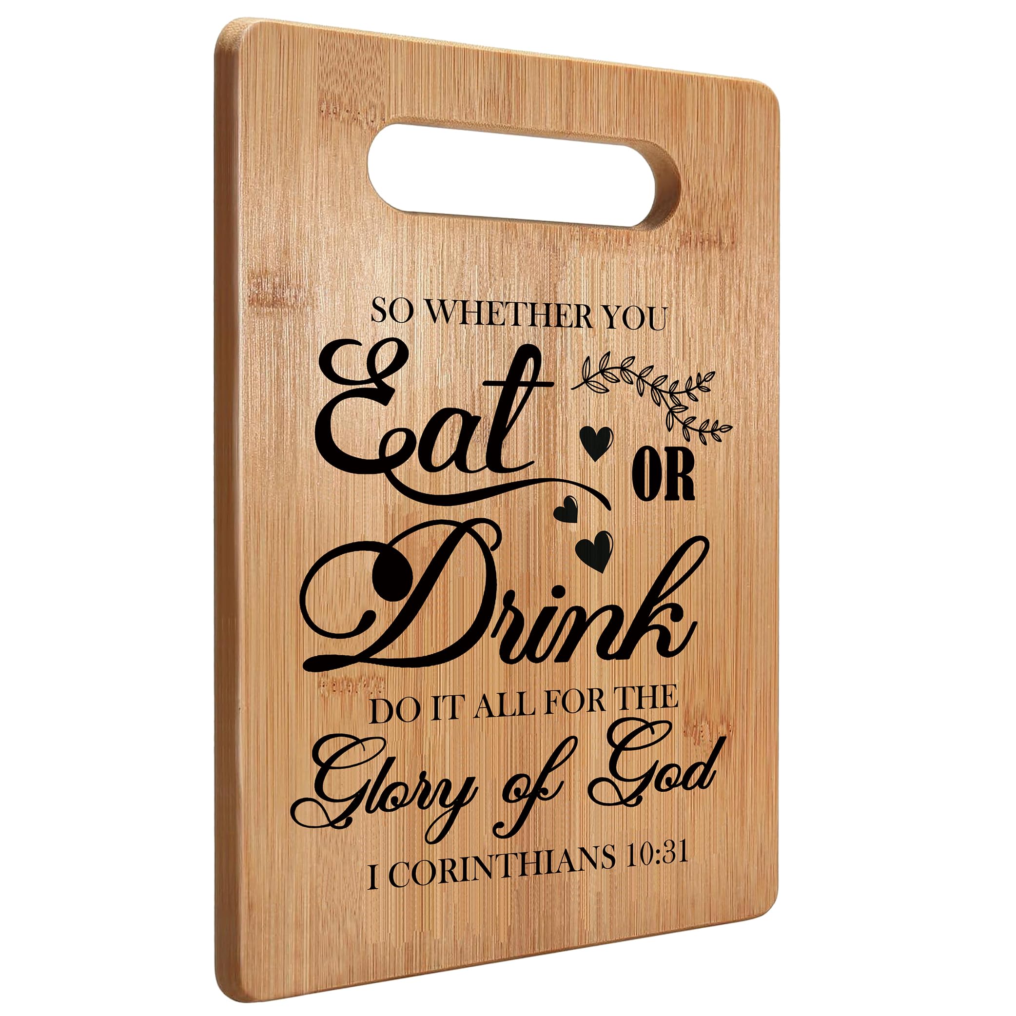 Absnfatu Christian Kitchen Decor, Do It All for the Glory of God 1 Corinthians 10:31 Bible Verse Cutting Board Chopping Board, Christian Religious