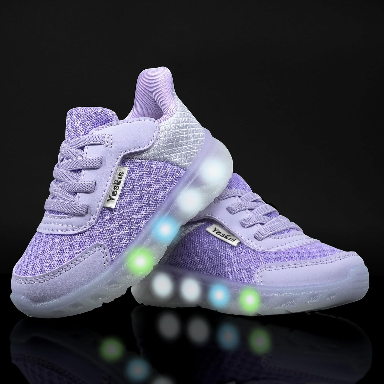 YESKIS Toddler Light Up Shoes Boys Girls Lightweight Breathable Mesh Non-Slip Running Sneakers for Toddler and Little Kid - Image 8