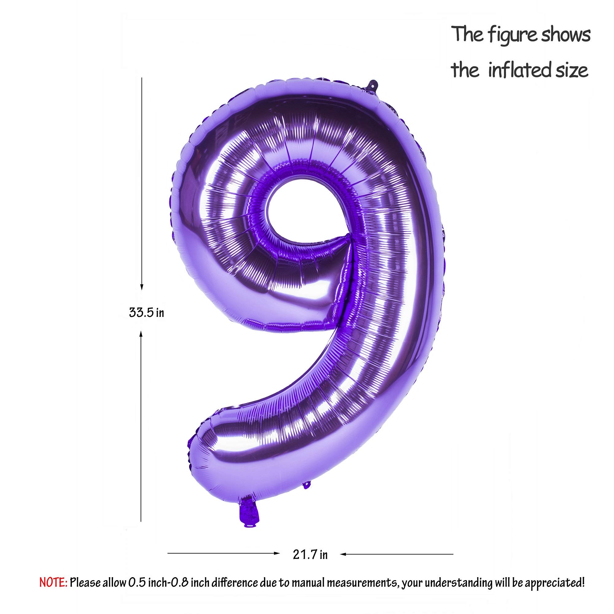 Red 0 balloon 40 Inch Giant Helium Foil Number 0 to 9 Red Balloon Birthday Wedding Party Digital Decorations (Number 0) — view 192