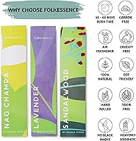 Vista 4 de Folkulture Varillas de incienso – Juego de 6 inciensos (120 varillas) para purificación con soporte de incienso o quemador de incienso, moderno