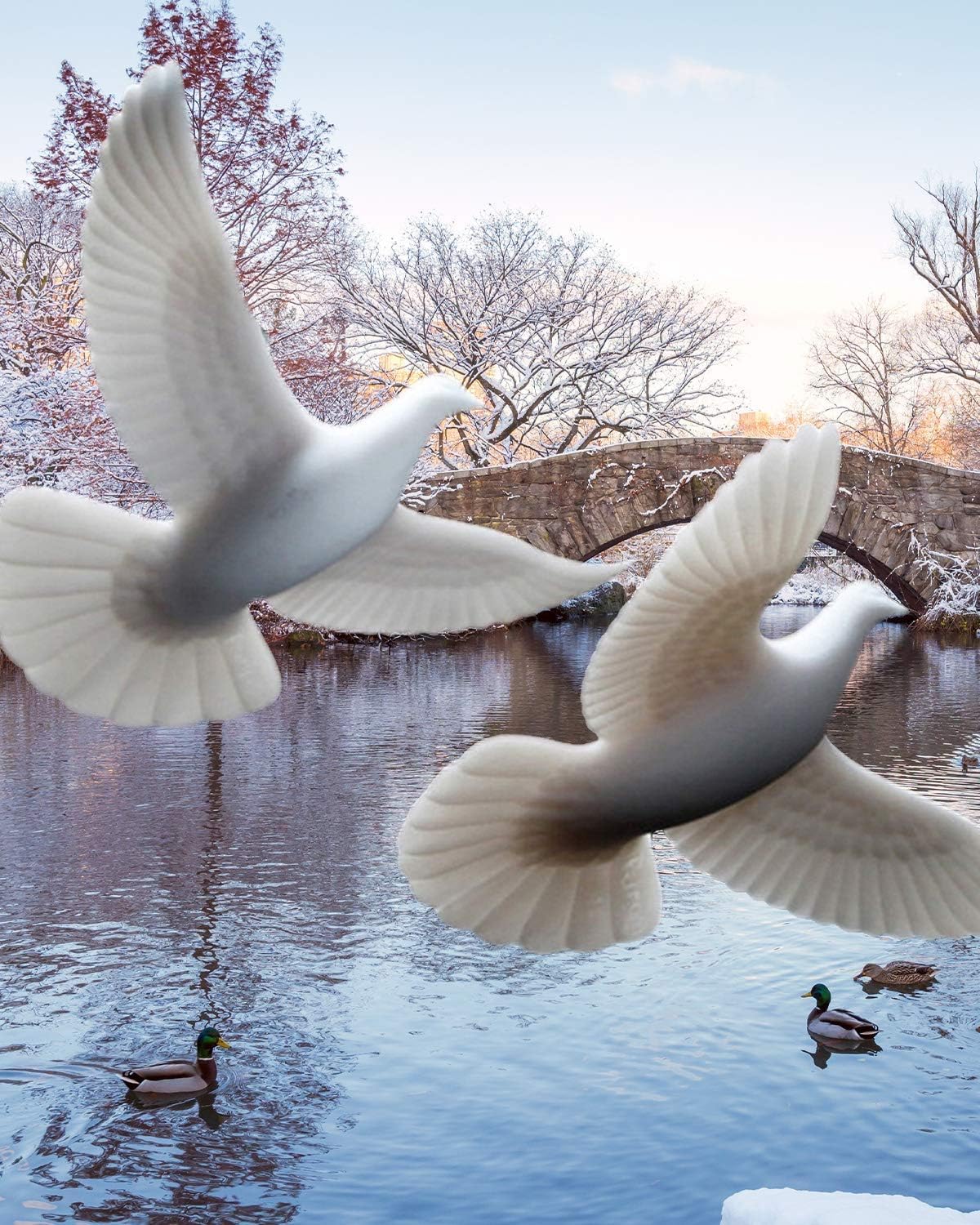 John Perry Christmas Turtle Doves oficjalne gołębie przyjaźni symbol Boże Narodzenie miłość zestaw 2 sztuki od oficjalnego artysty filmu Kevin Allein In NY
