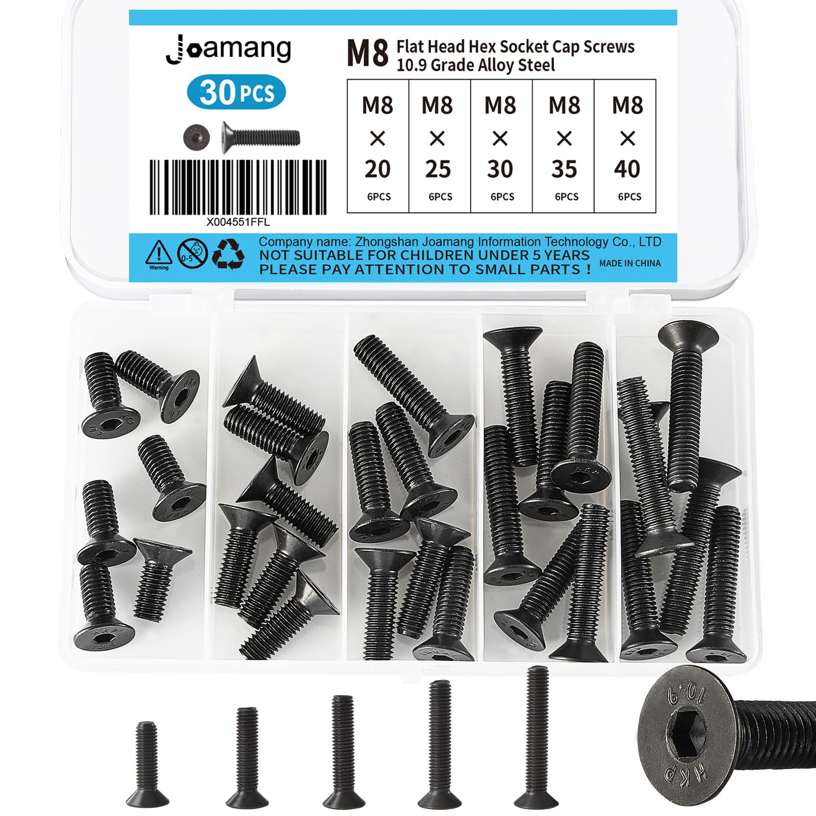 M6 Alloy Steel Socket Head Screws - 50 Pcs Kit -15 M6 Alloy Steel Socket Head Screws - 50 Pcs Kit -15