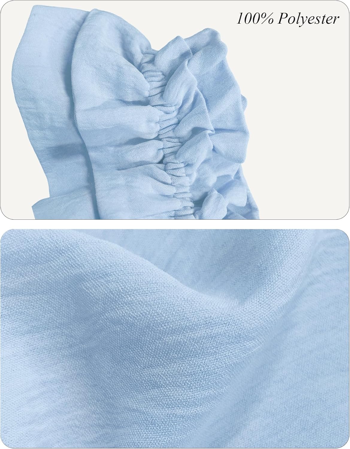 KFUBUO Womens Pajamas Set 2 Piece Ruffle Pj Soft Tank Top and Shorts Sleepwear Set Bridal Pajama for Women Set - Image 6