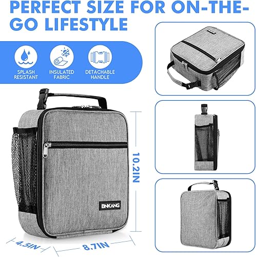 Miniatura 9 de BNKANG Lonchera con aislamiento bolsa de almuerzo aislada duradera bolsa de almuerzo reutilizable para adultos lonchera para adultos hombres y