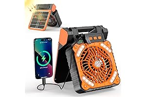 KITWLEMEN Solar Power Bank Fan