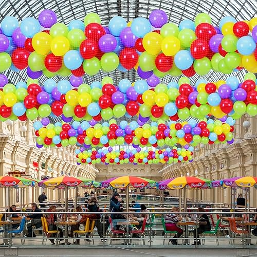 Haull Red de caída de globos para lanzamiento de techo, boda, cumpleaños, globos, red de caída para celebración de Año Nuevo, baby shower,