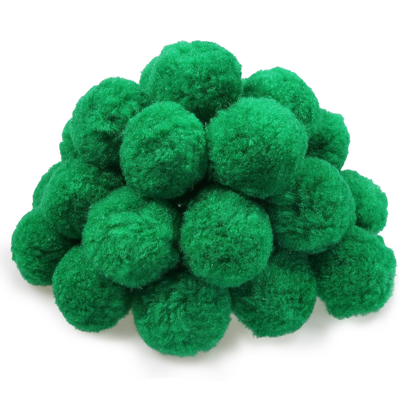 TOAOB 30pcs 5cm Large Pom Poms Balls Green Fluffy Pompoms for DIY Crafts Decorations