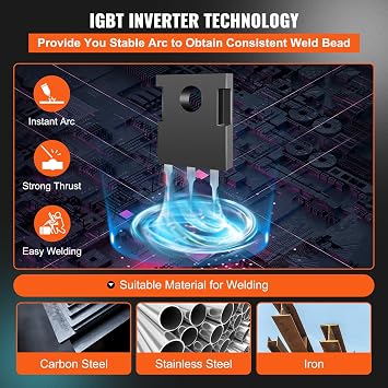 VEVOR Welding Machine 3 in 1 Inverter Welder 30-200 A Welder MIG-200 MIG MMA TIG Digital Display 2.2-12m/min Cable Thickness 0.8mm, 1mm for Welding Alloy, Steel, Iron