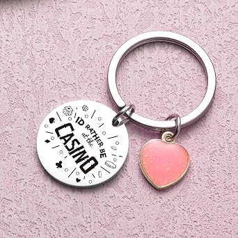 ZNOSVEI Dice Keychain Casino Keychain Gambler Keychain