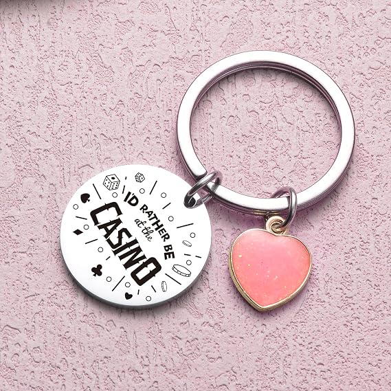 ZNOSVEI Dice Keychain Casino Keychain Gambler Keychain